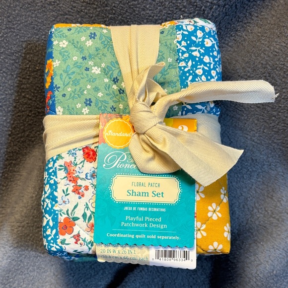 The Pioneer Woman Other - The Pioneer Woman Standard Floral Patch Sham Set - Blue, Green, Yellow, Red